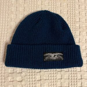 Navy Blue Knit Beanie